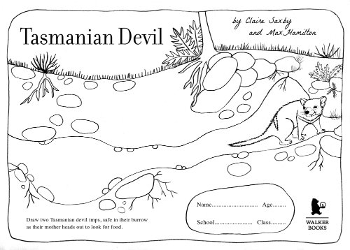 Tasmanian Devil Art Sheet